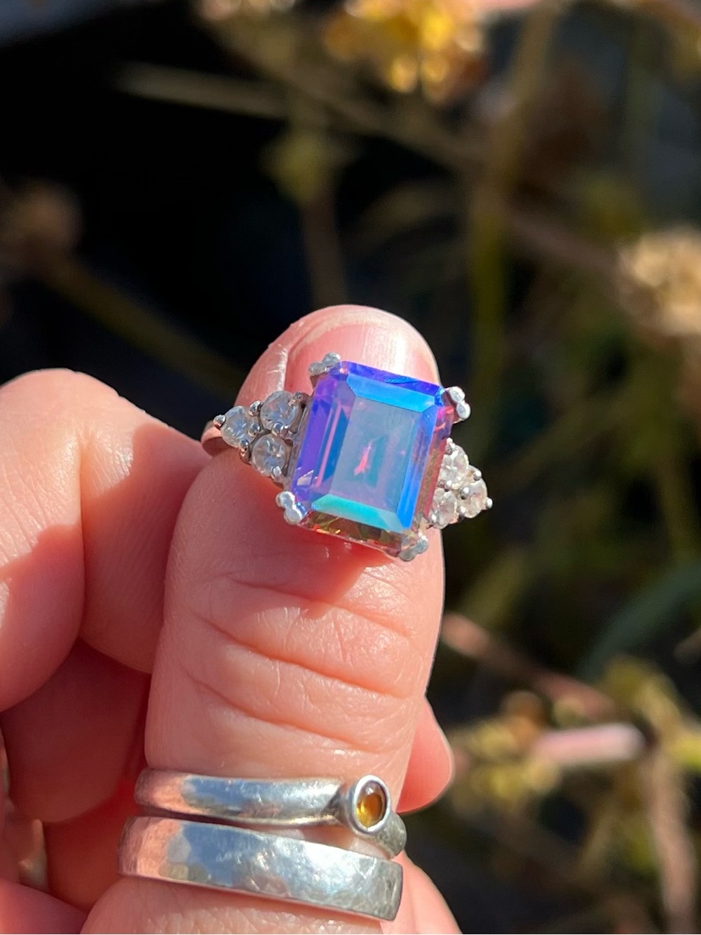Sterling Silver Mystic Topaz Ring
